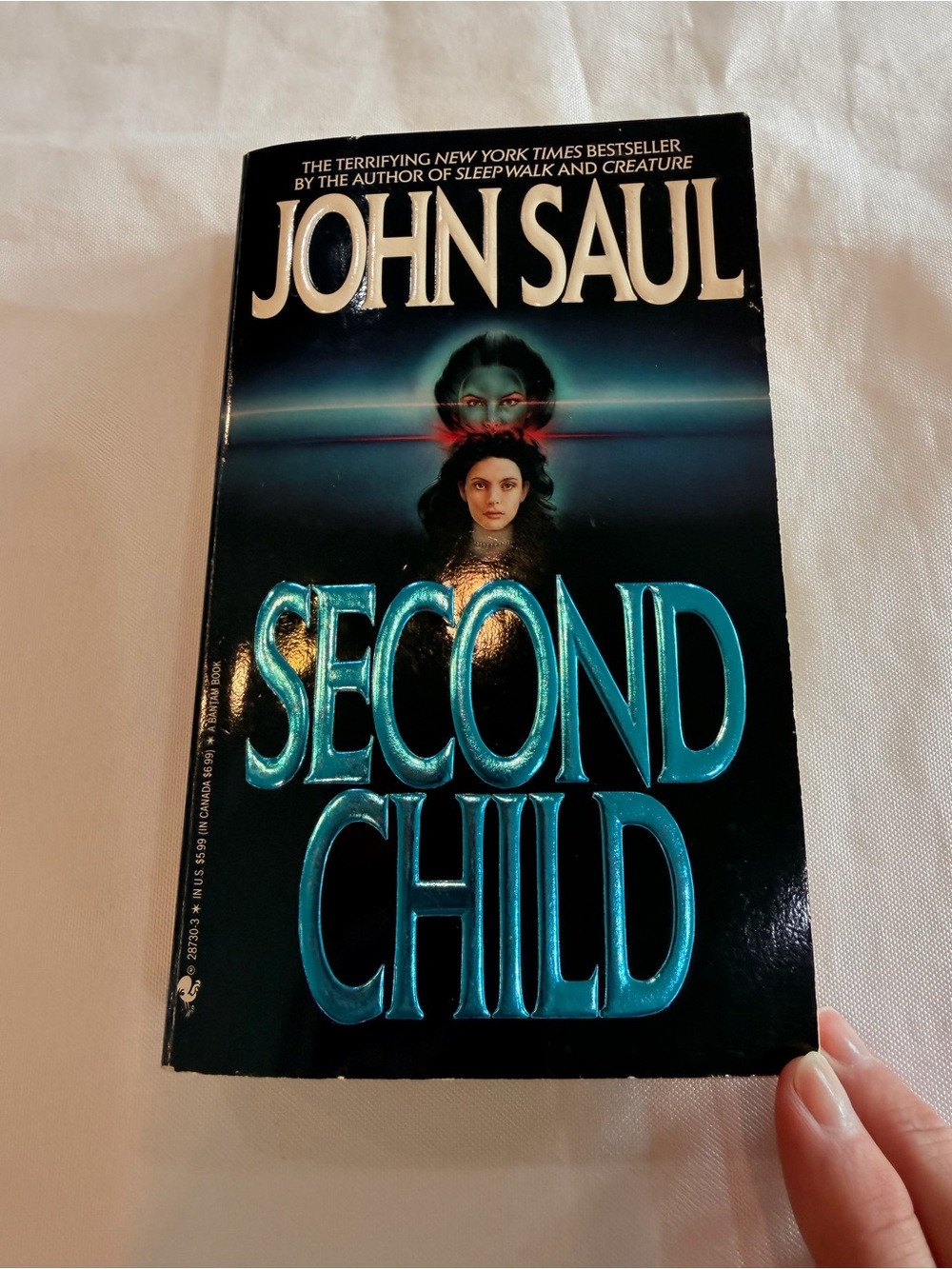 Second Child by John Saul Paperback Edition 1991